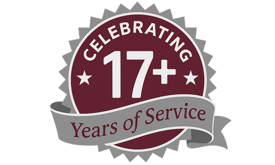 RRI Celebrating 17+ Years Badge